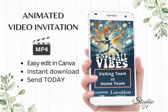 Animated Baseball Game Invite: Your Digital Ticket to Effortless Event Hype