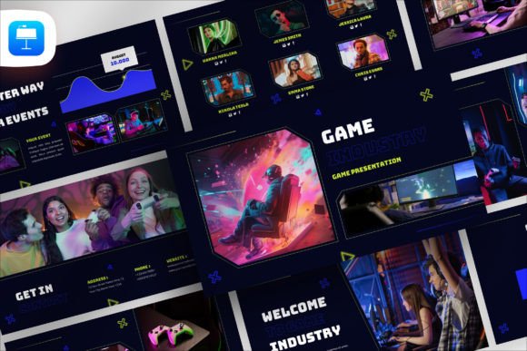Dark Game Industry Keynote Template: Elevate Your Presentations