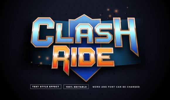 Game Clash Ride Text Style Effect: Bold Visual Impact for Designers