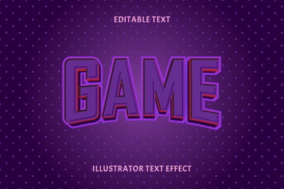 Game Color Purple Editable Text Effect: A Dynamic Vector Tool