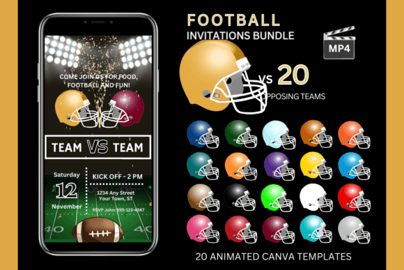 Game Day Ready: The Gold Team Invitation Bundle