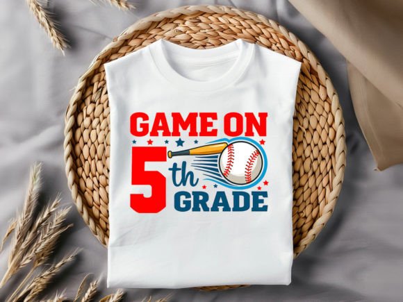 Game on 5th Grade T-Shirt Design: Your Go-To Asset for Energetic School Spirit Projects