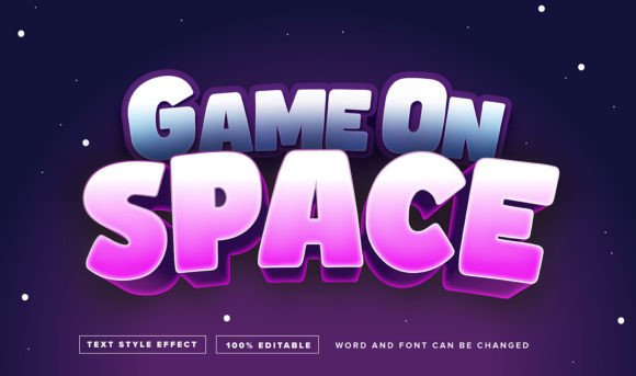 Game on Space Text Effect Editable: A Dynamic Design Asset