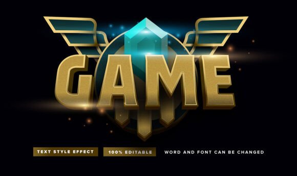 Gold Game with Diamond Stone Text Effect: Luxury Design Made Simple