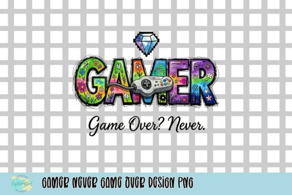 Level Up Your Designs: The Gamer Never Game Over PNG