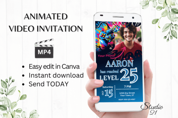 Level Up Your Party Invites with Gamer 25