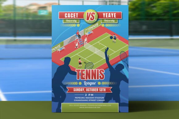 Score Big with a Professional Tennis Game Flyer