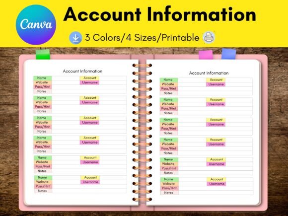 Simplify Your Digital Life with a Password and Account Information Tracker