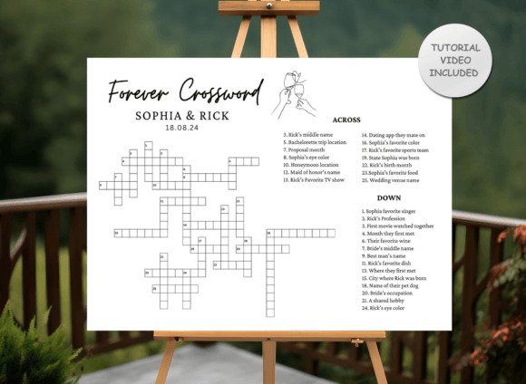 Transform Your Wedding Reception with a Custom Crossword Puzzle