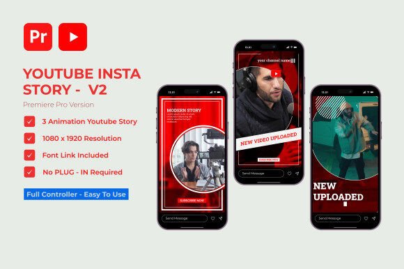 YT Insta Stories V2: Modern Premiere Pro Storytelling